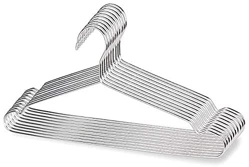 Fayleeko Wire Hangers Coat Hangers Strong Heavy Duty Stainless Steel Metal Hangers 17.7 Inch Ultra Thin Space Saving Clothes Hangers (10pack) - Image 1